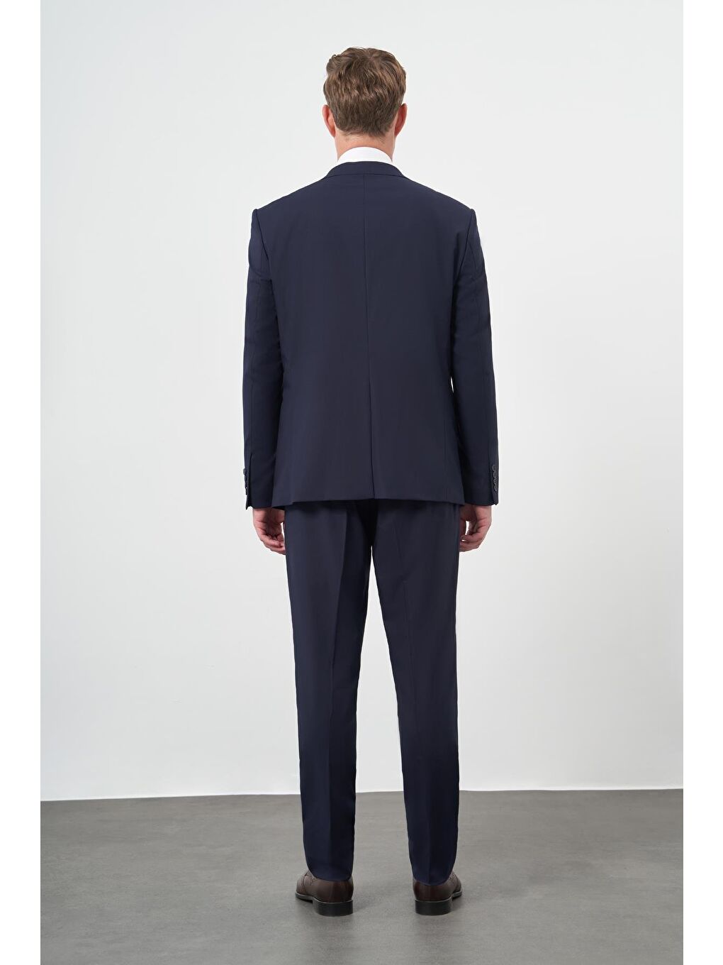 Lacivert Mono Yaka 6 Drop Comfort Fit Rahat Kesim Basic Takim Elbise 1001245310-4