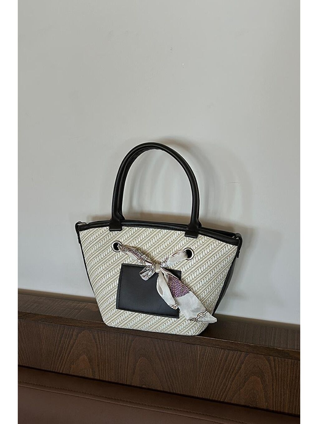 Modena Şal Aksesuarlı El Ve Omuz Çantası Kahverengi-10