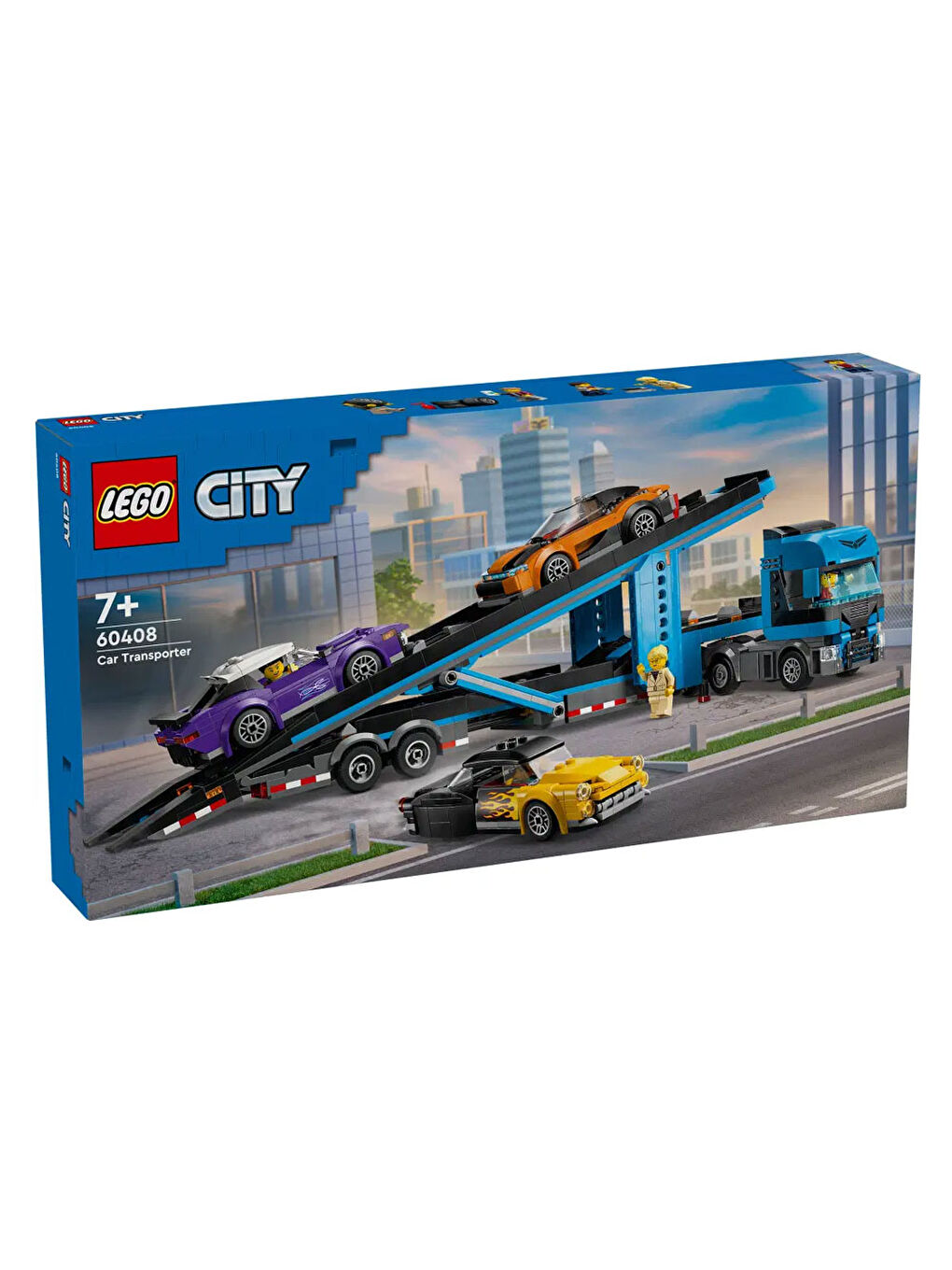 Lego Renksiz City Spor Arabalı Araç Taşıma Kamyonu 60408 - 2