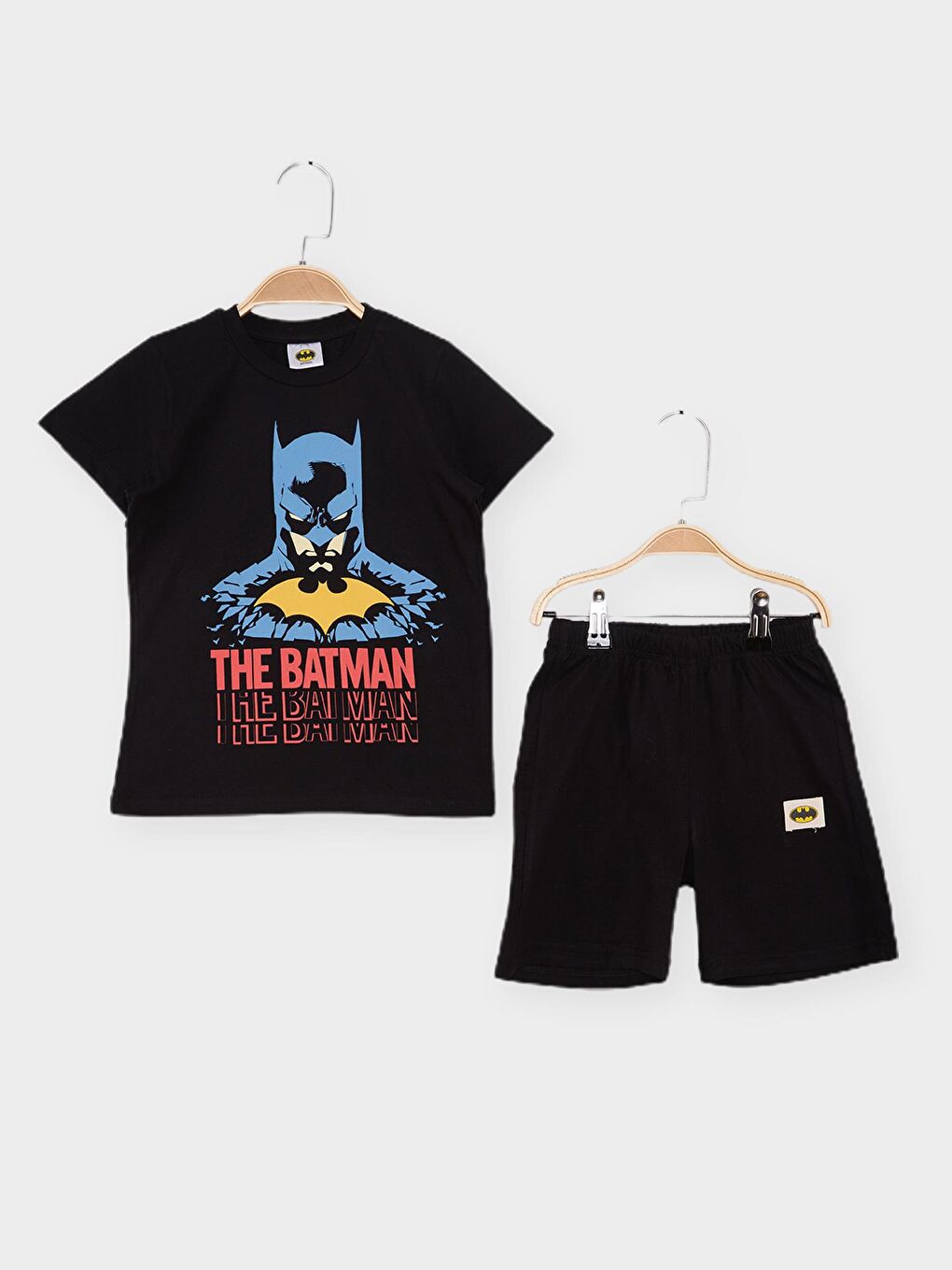 Siyah Batman Lisanslı Erkek Çocuk 2'li Takım