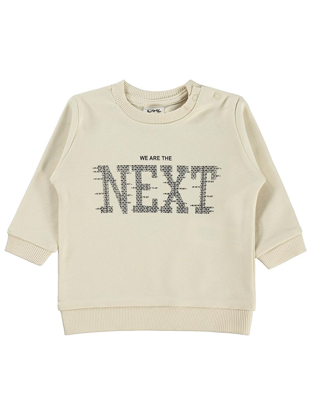 Bej Baby Next Baskılı 6-18 Ay Sweatshirt - Fil Dişi