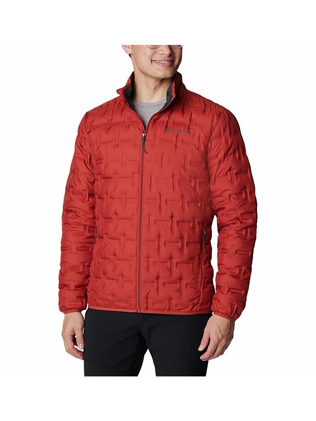 Columbia Turuncu Delta Ridge Down Jacket Erkek Outdoor Mont Kırmızı WO0955-849