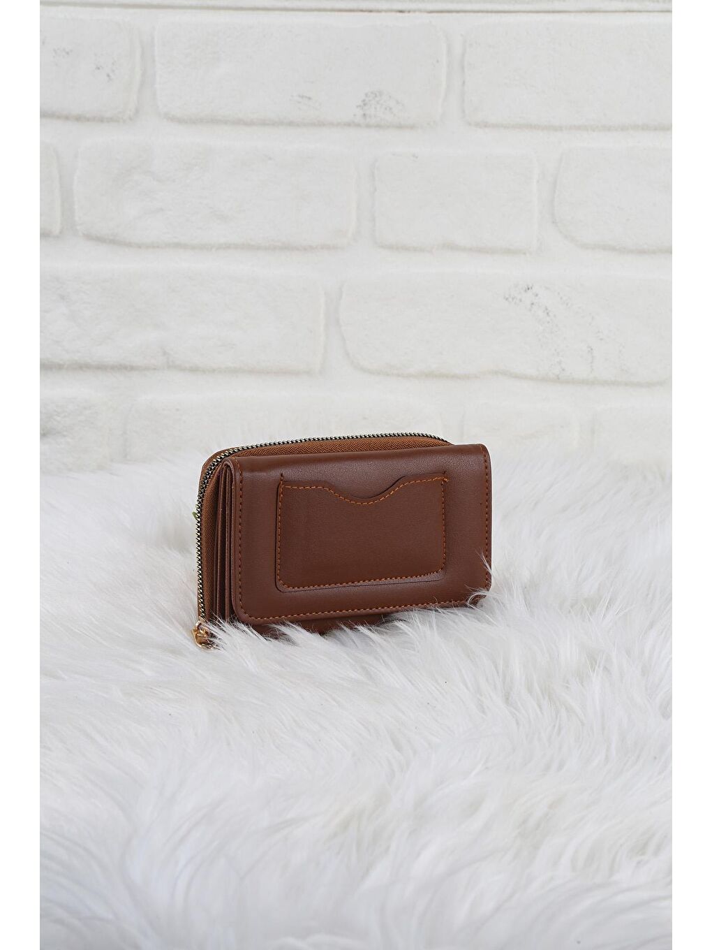 Kahverengi Cepli Günlük Cüzdan/Para Çantası