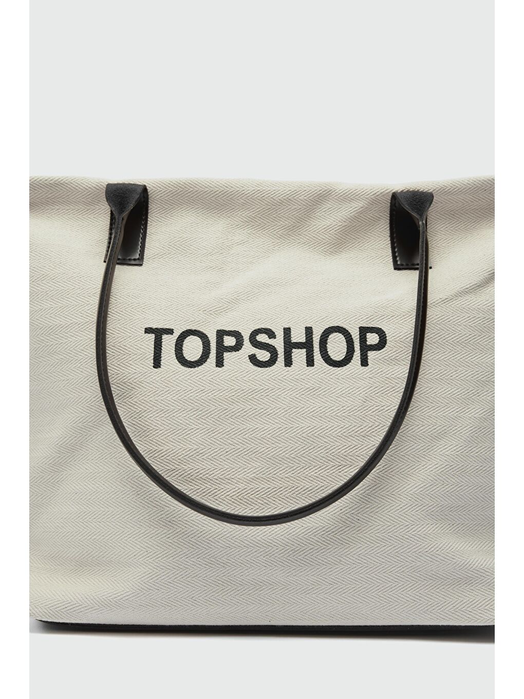 Poches Kanvas Big Size Omuz Çantası Siyah-2