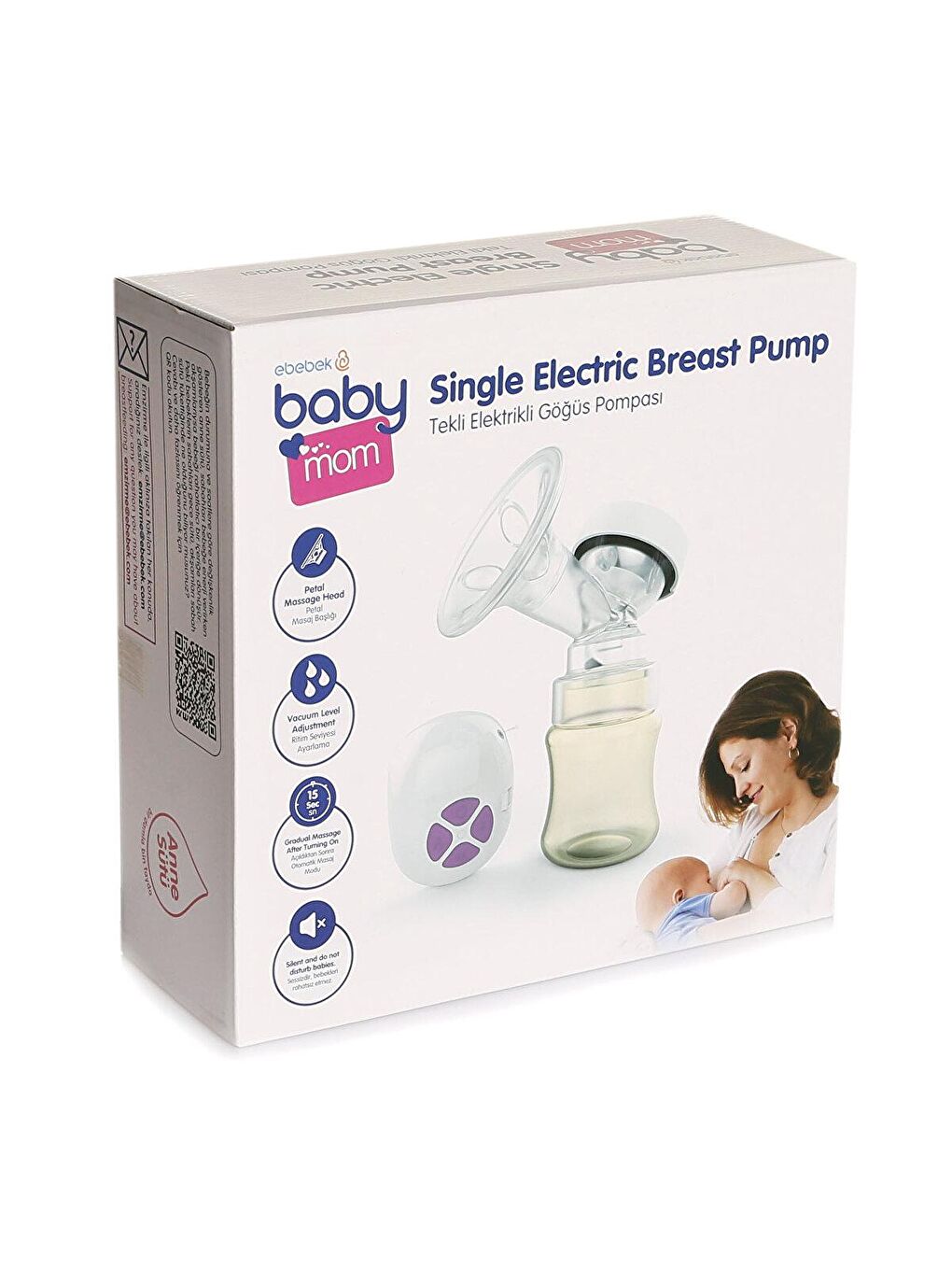 baby mom Karışık Tekli Elektrikli Göğüs Pompası - 2