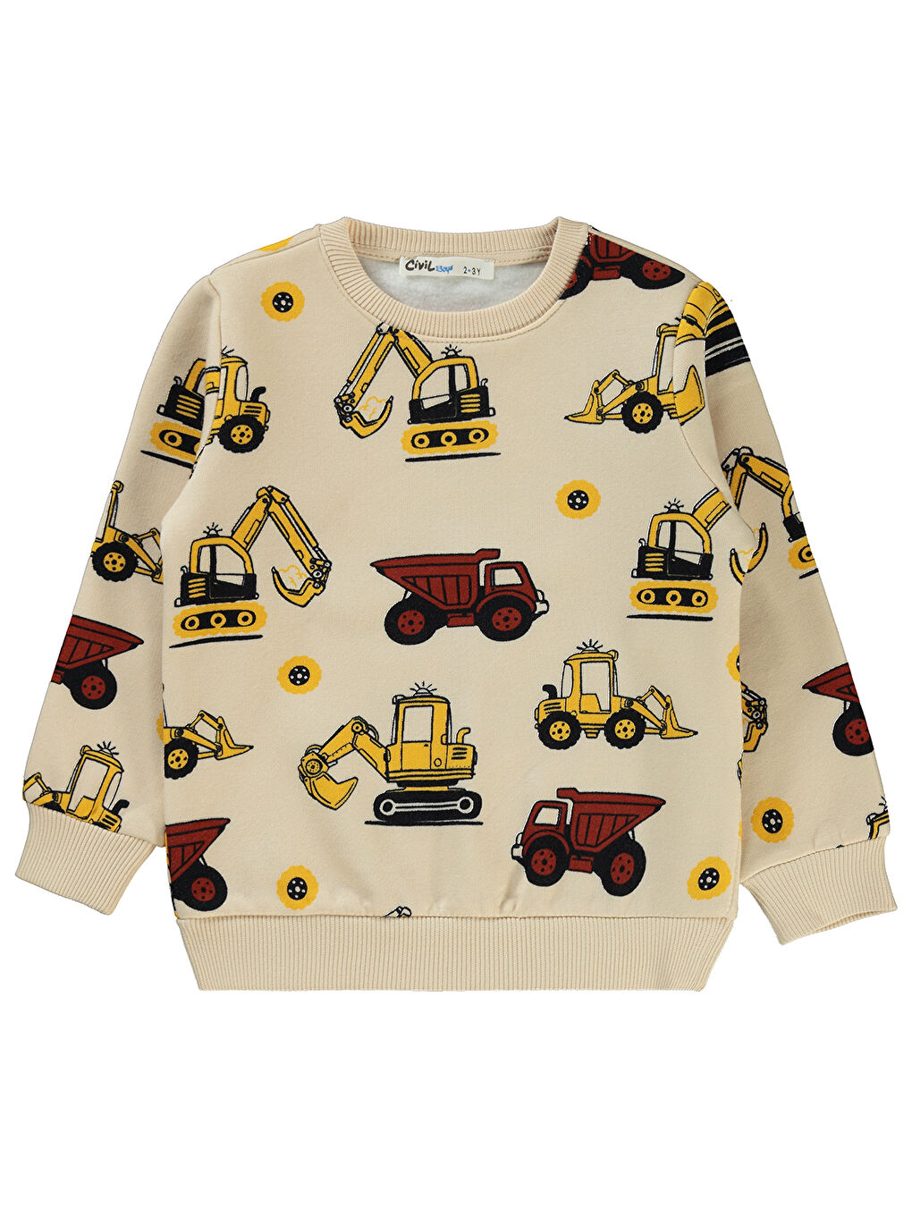 Civil Taş Boys Erkek Çocuk Sweatshirt 2-5 Yaş Taş Rengi