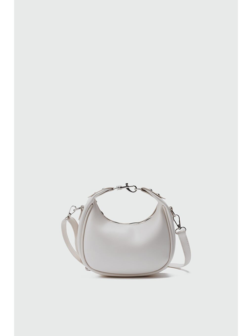 Ekru Jonie Kilit Detaylı Çapraz Çanta Krem-1