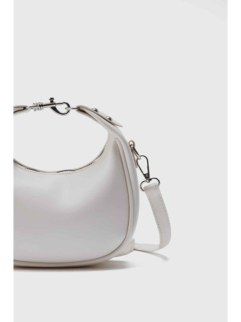 Ekru Jonie Kilit Detaylı Çapraz Çanta Krem-2