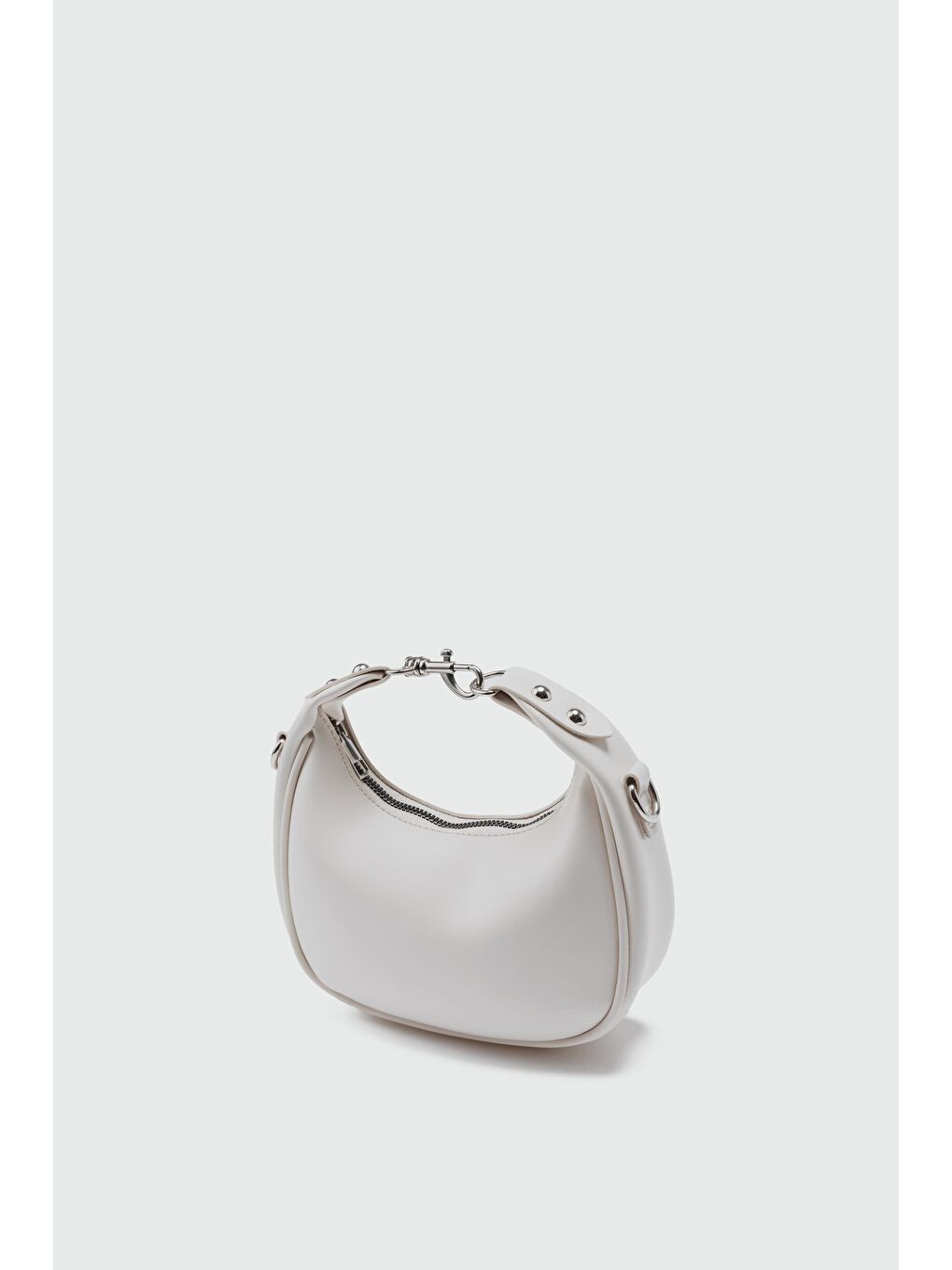 Ekru Jonie Kilit Detaylı Çapraz Çanta Krem-4