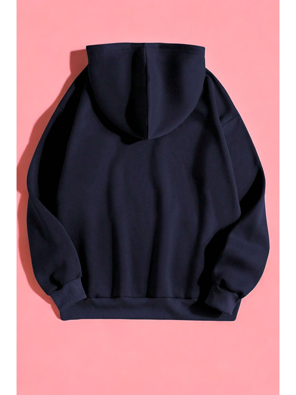 uyguntarz Lacivert Kalp Baskılı Unisex Oversize Sweatshirt - 1