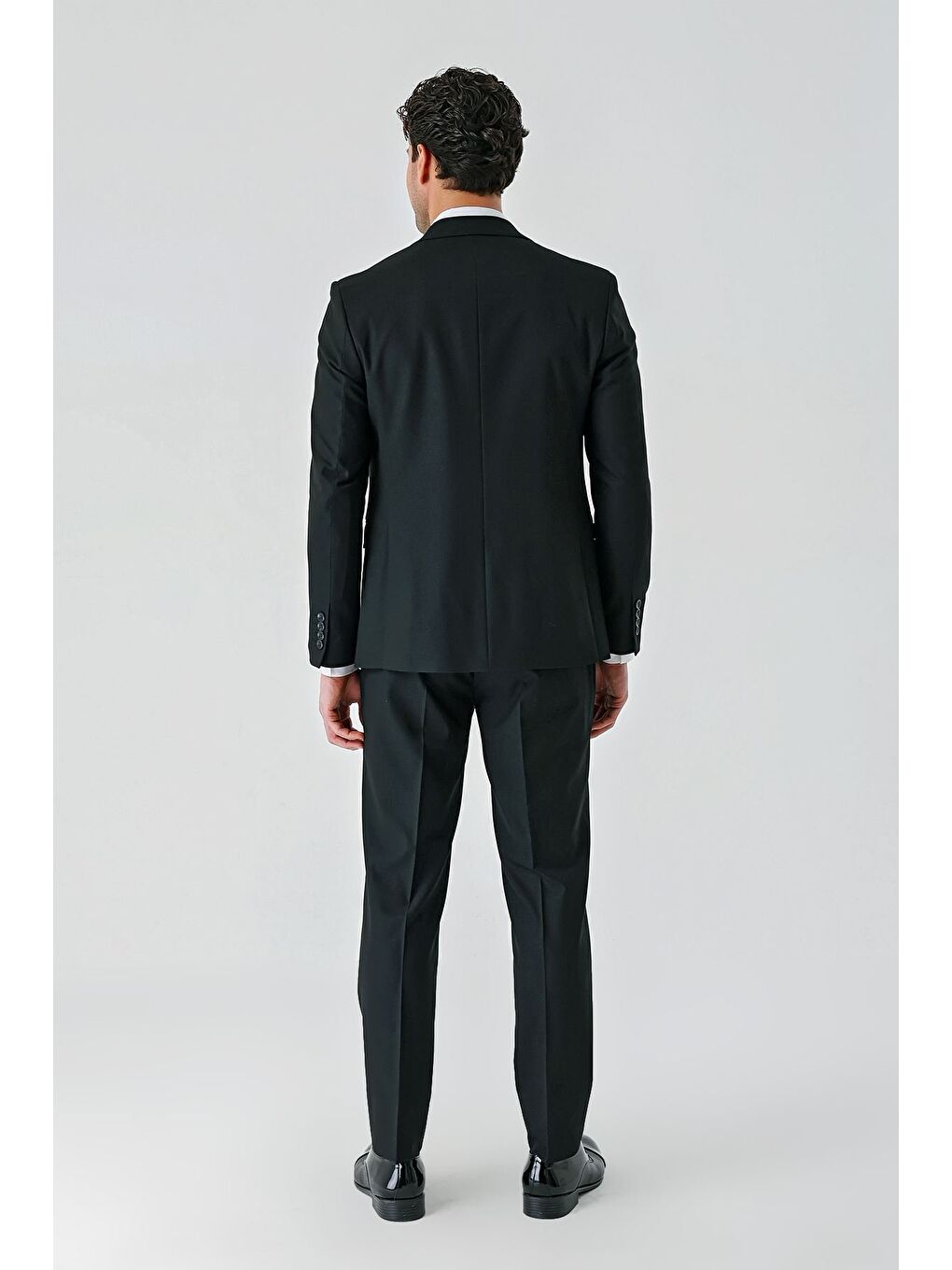İMZA Siyah Kırlangıç Yaka Yelekli Elastanlı 6 Drop Slim Fit Klasik Takım Elbise 1001240168 - 3
