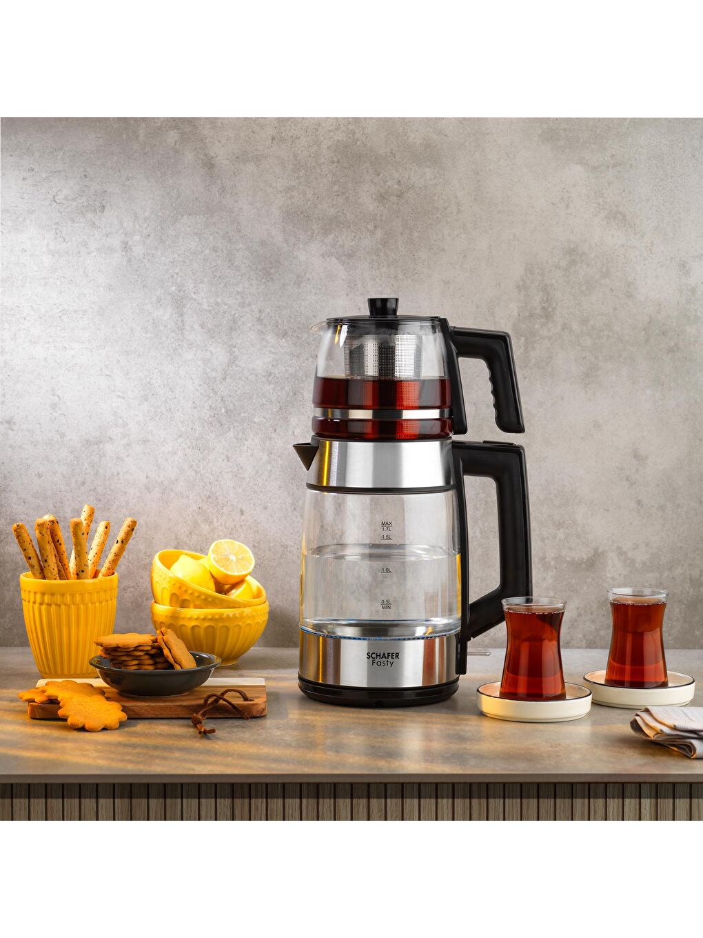 Fasty Elektrikli Cam Çay Makinesi-1