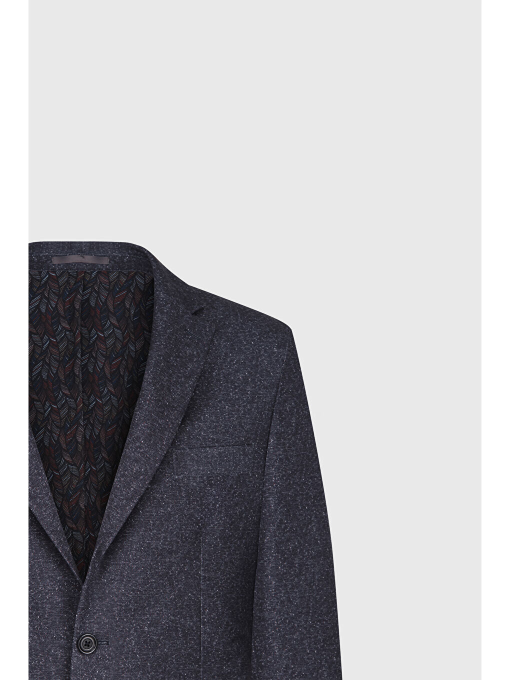 Erkek Bordo Slim Fit Dar Kesim Mono Yaka Beli Bağlamalı Desenli Takım Elbise-11