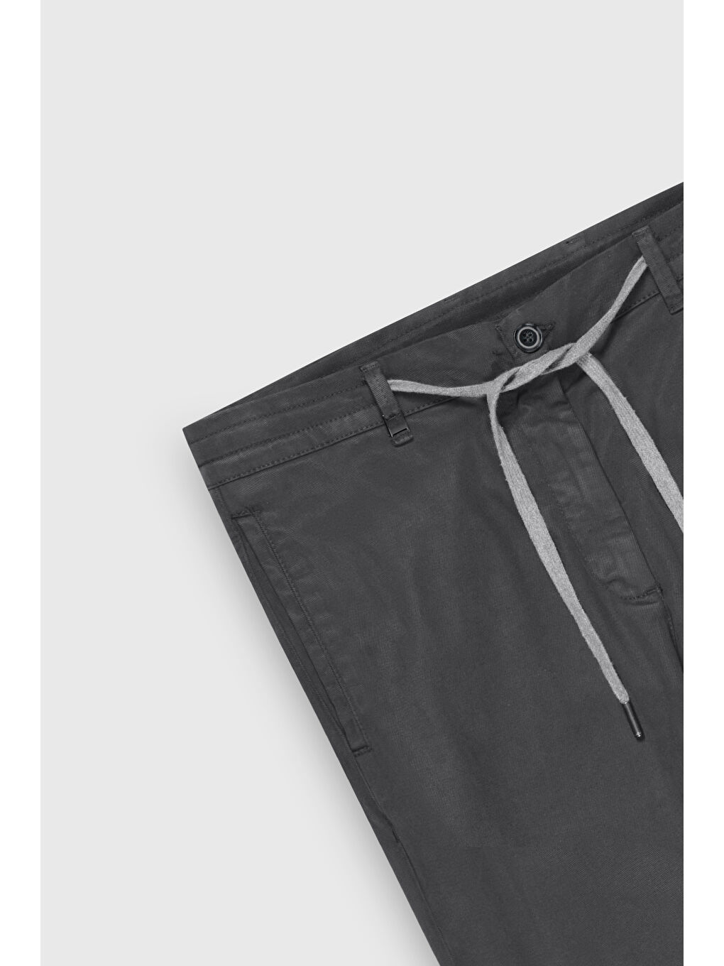 Erkek Antrasit Pamuklu Slim Fit Dar Kesim Diagonal Desenli Pileli Yan Cep Casual Pantolon-7