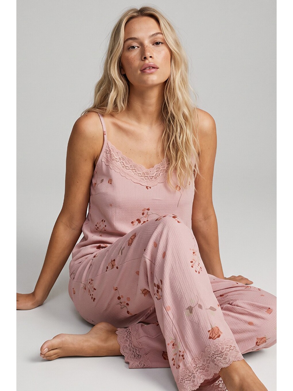 Pembe Bürümcük-krınkıl Pijama Takım 26120725
