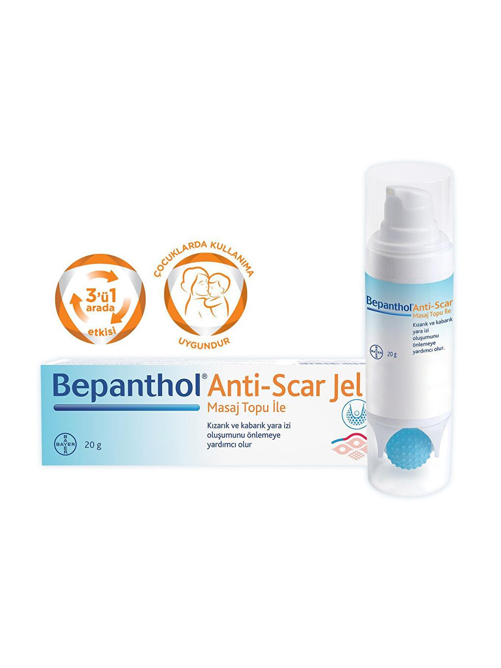 Bepanthol Anti-Scar Jel 20 g - Masaj Topu İle - 2