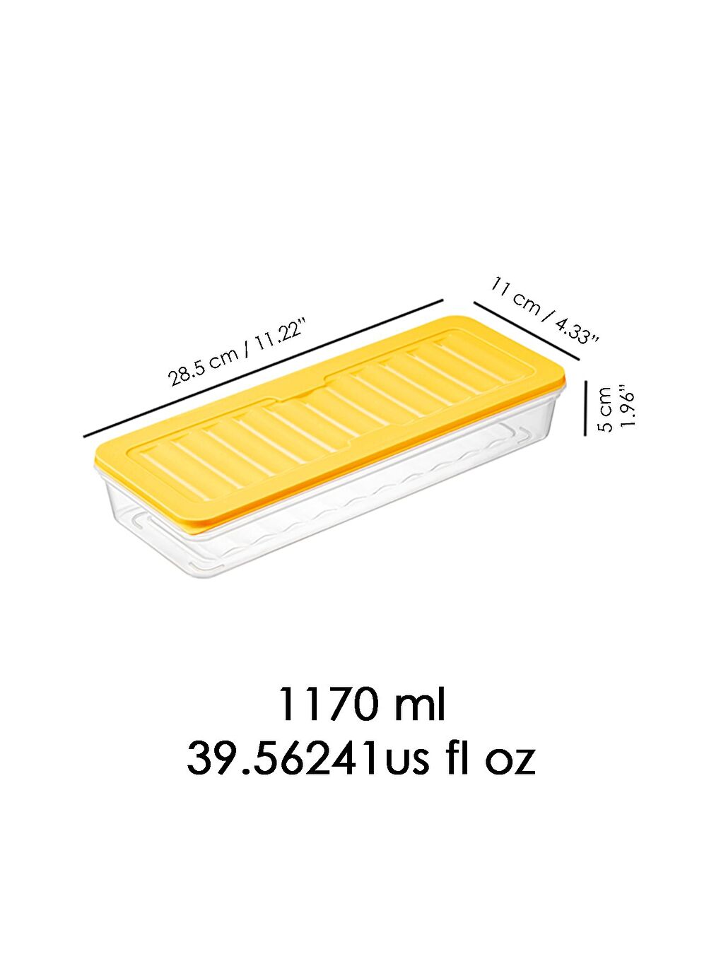 4'lü Saklama Kabı Sarı 4 x 1170 ml-5
