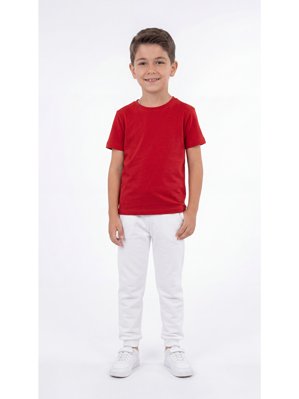 Kırmızı Basic Erkek Çocuk Tişört T-shirt