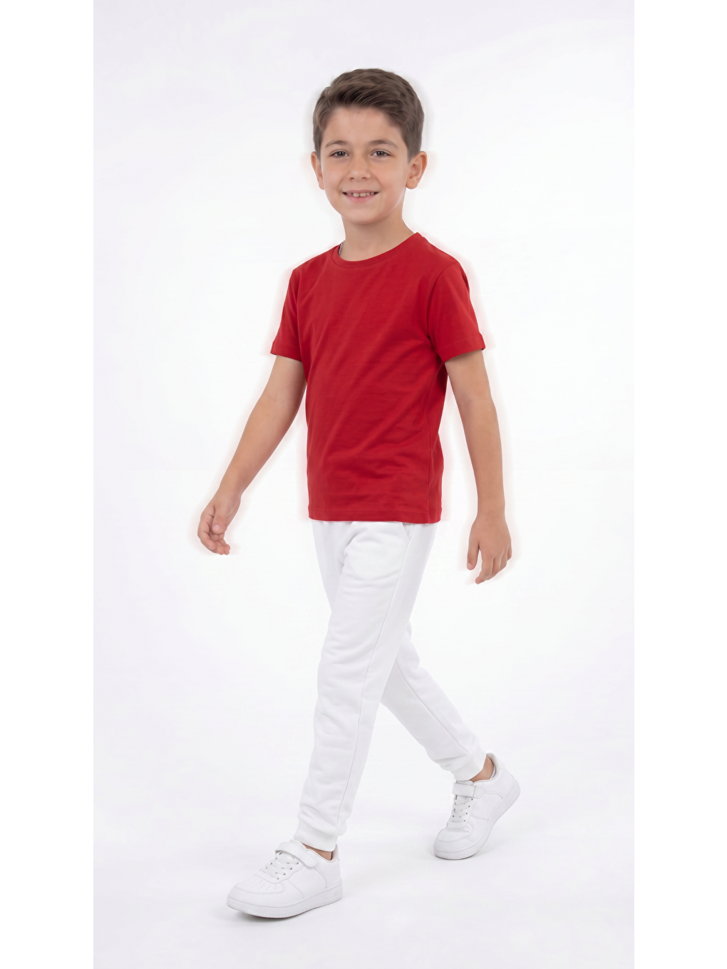 Kırmızı Basic Erkek Çocuk Tişört T-shirt-2