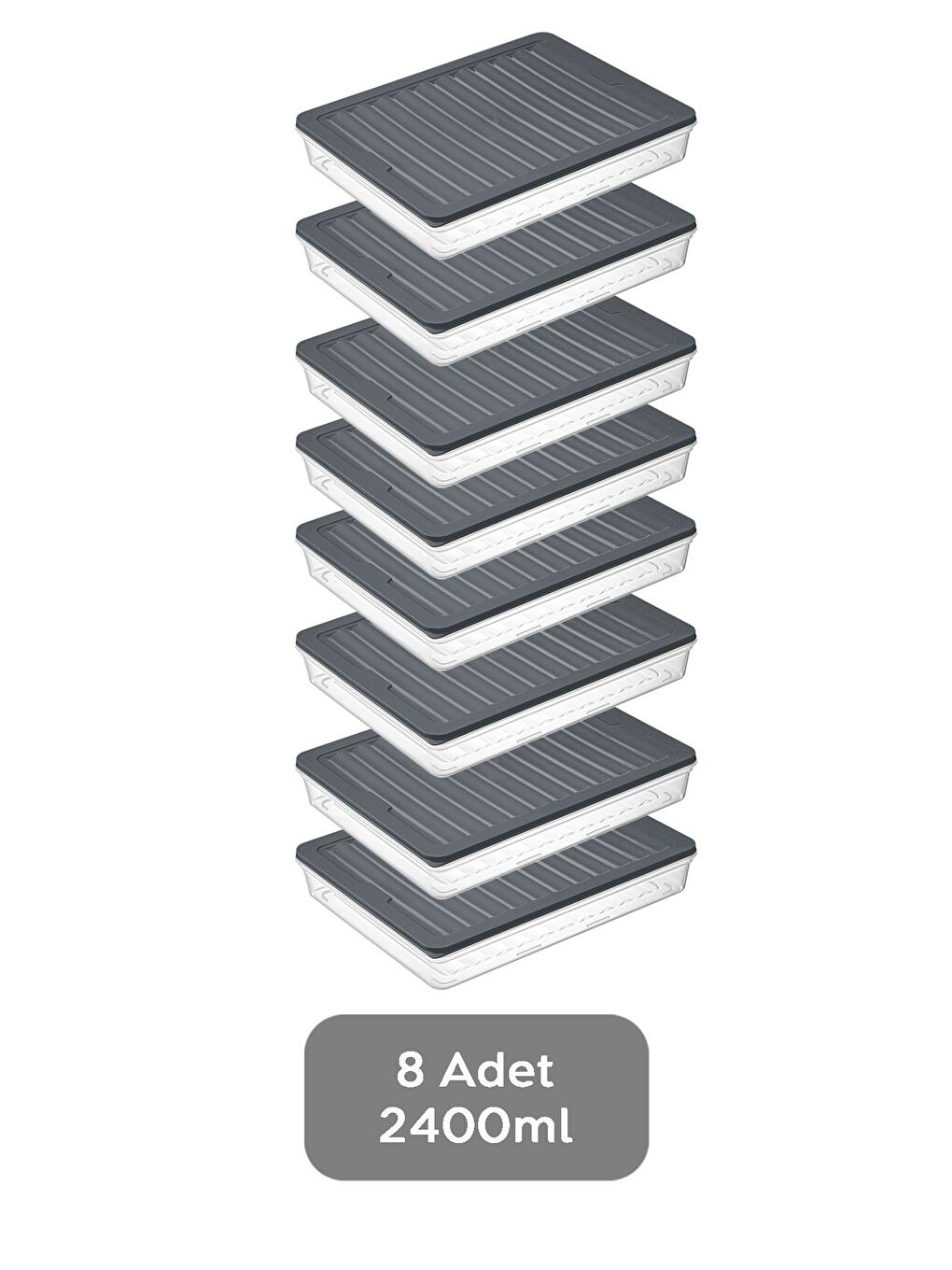 8 li Saklama Kabı Antrasit 8 x 2400 ml-1