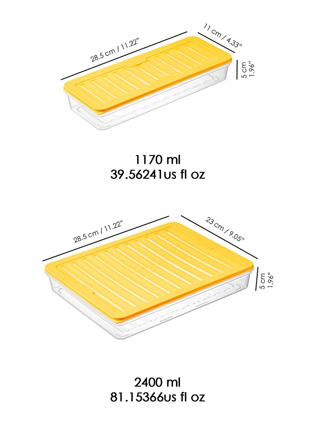 8 li Saklama Kabı Sarı 4x2400 ml 4x1170 ml-7