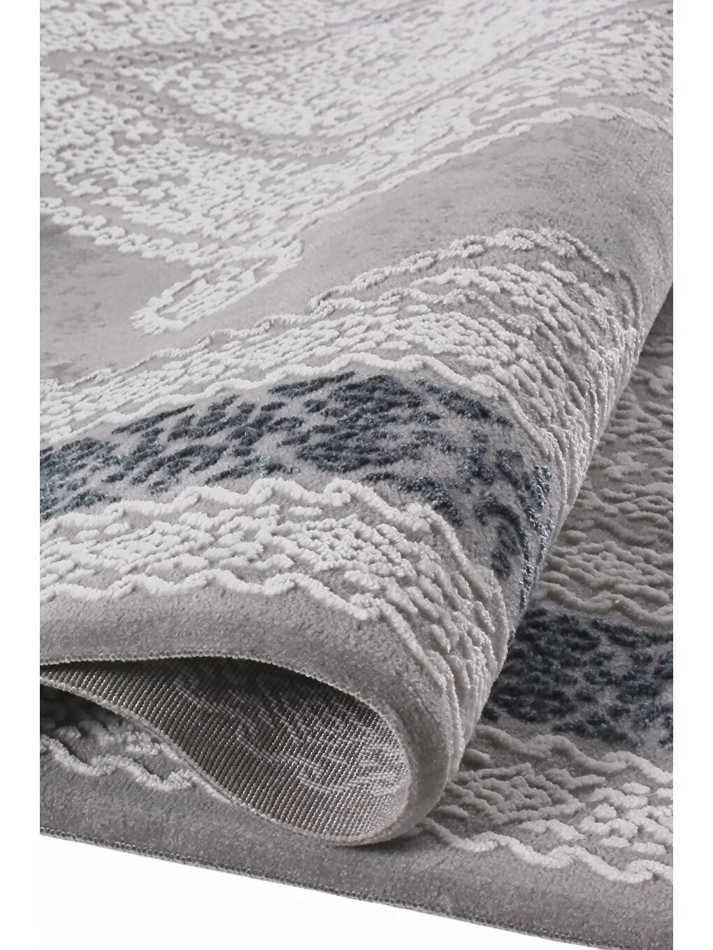 Lacivert Leo 0073 Modern Dokuma Halı Salon Çocuk Odası Oturma Odası Halısı Makine Halısı-100x300-2