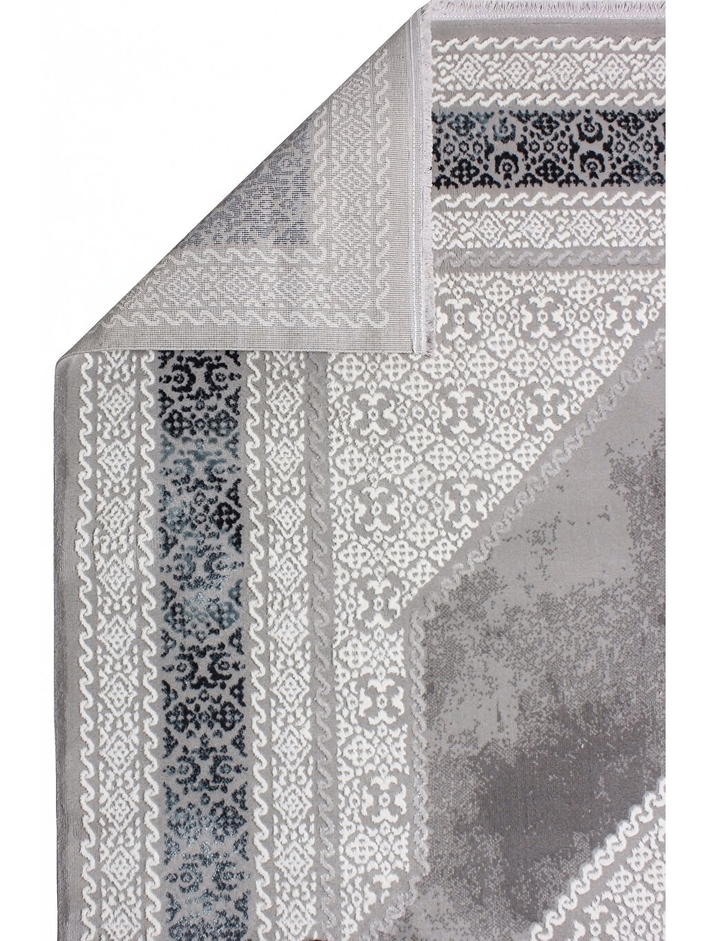 Lacivert Leo 0073 Modern Dokuma Halı Salon Çocuk Odası Oturma Odası Halısı Makine Halısı-100x300-4