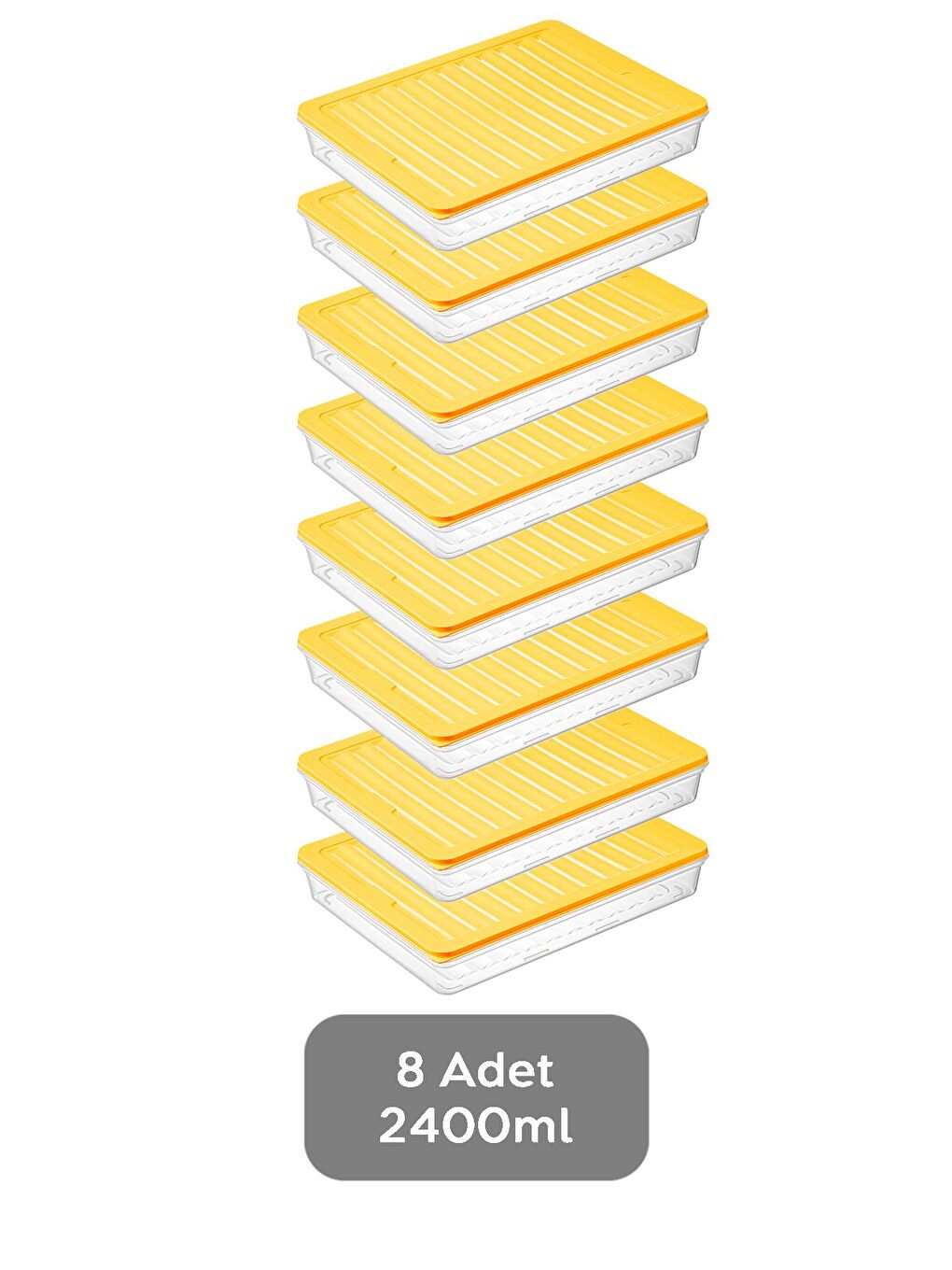 8 li Saklama Kabı Sarı 8 x 2400 ml-1