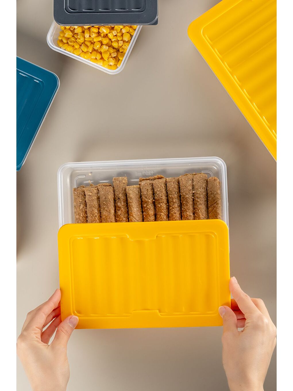 8 li Saklama Kabı Sarı 8 x 2400 ml-2