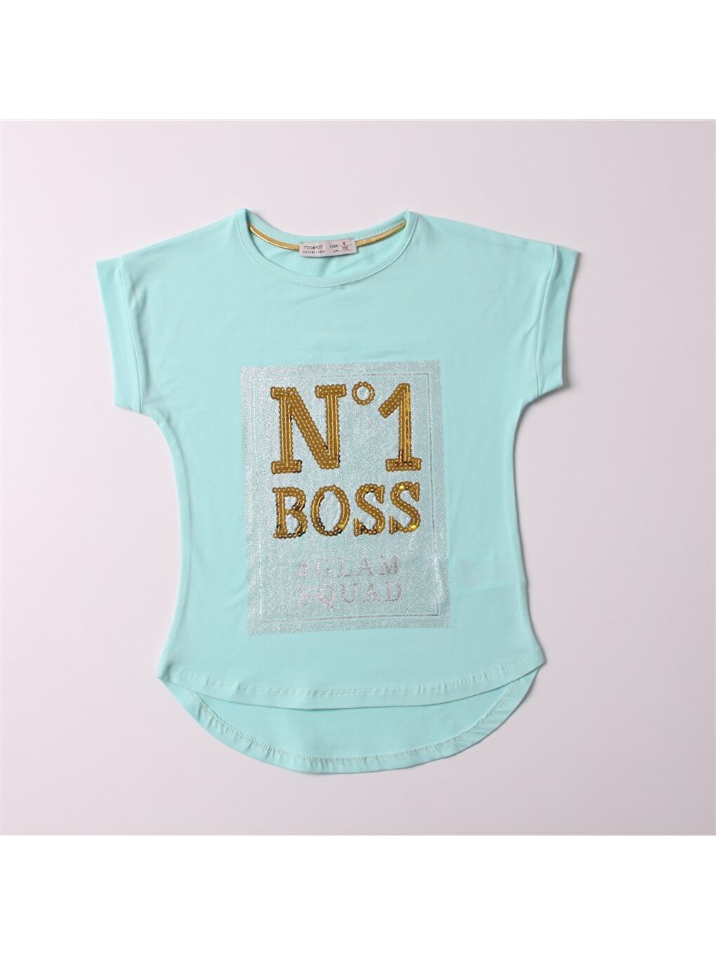 Toontoykids Mint Yeşil Kız Çocuk N1 Boss Baskılı Tişört