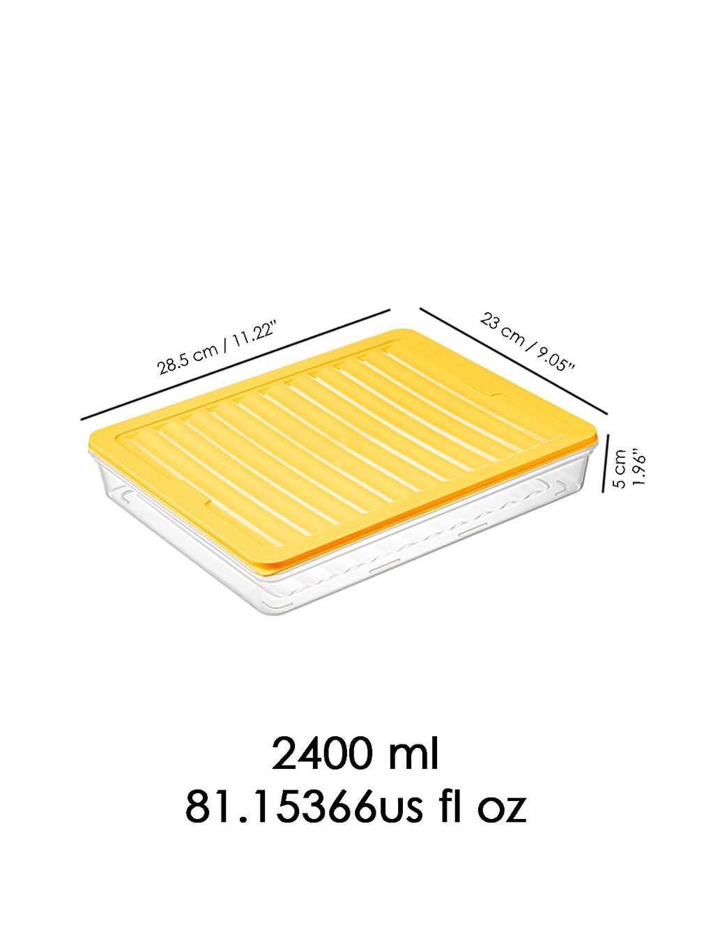 6'lı Saklama Kabı Sarı 6 x 2400 ml-7