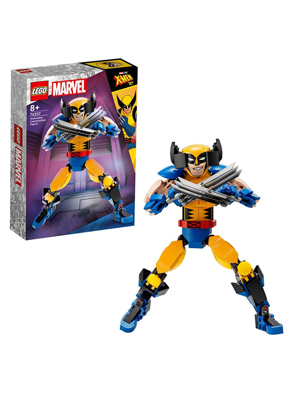 Lego Renksiz Marvel Wolverine Yapım Figürü 76257