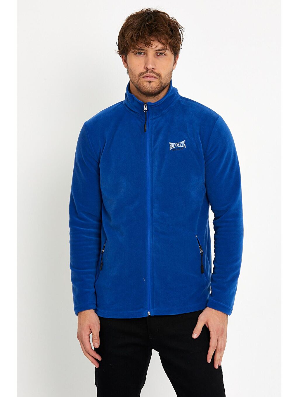 Mavi Slim Fit Polar Erkek Fermuarlı Sweatshirt Hırka-Mont SPR22HK180-3