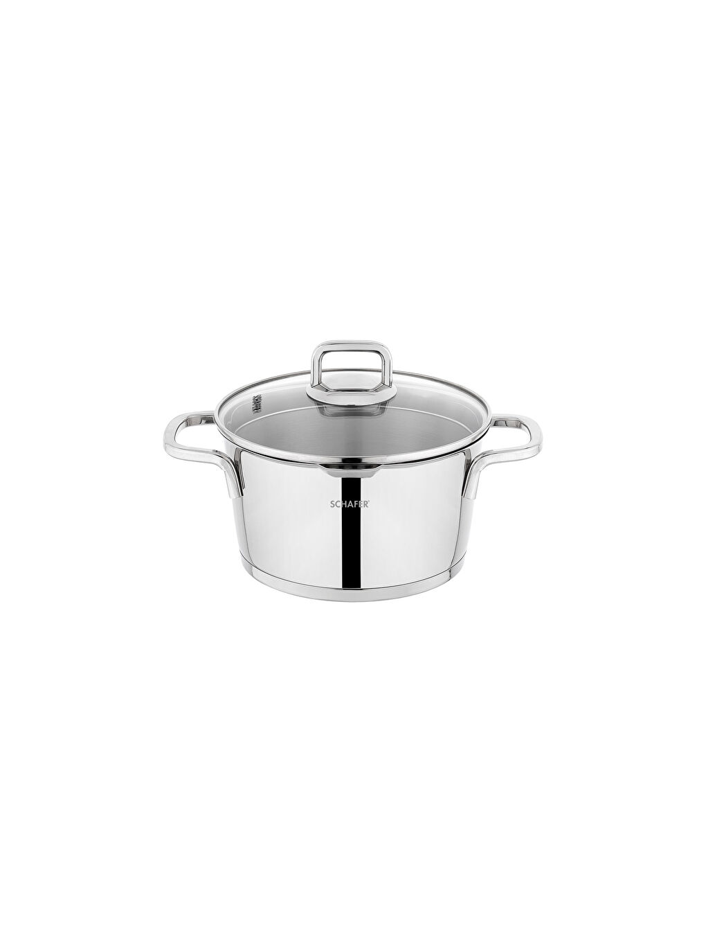 SCHAFER Gri New Stahl Çelik Tencere Seti 8 Parça-Inox - 3