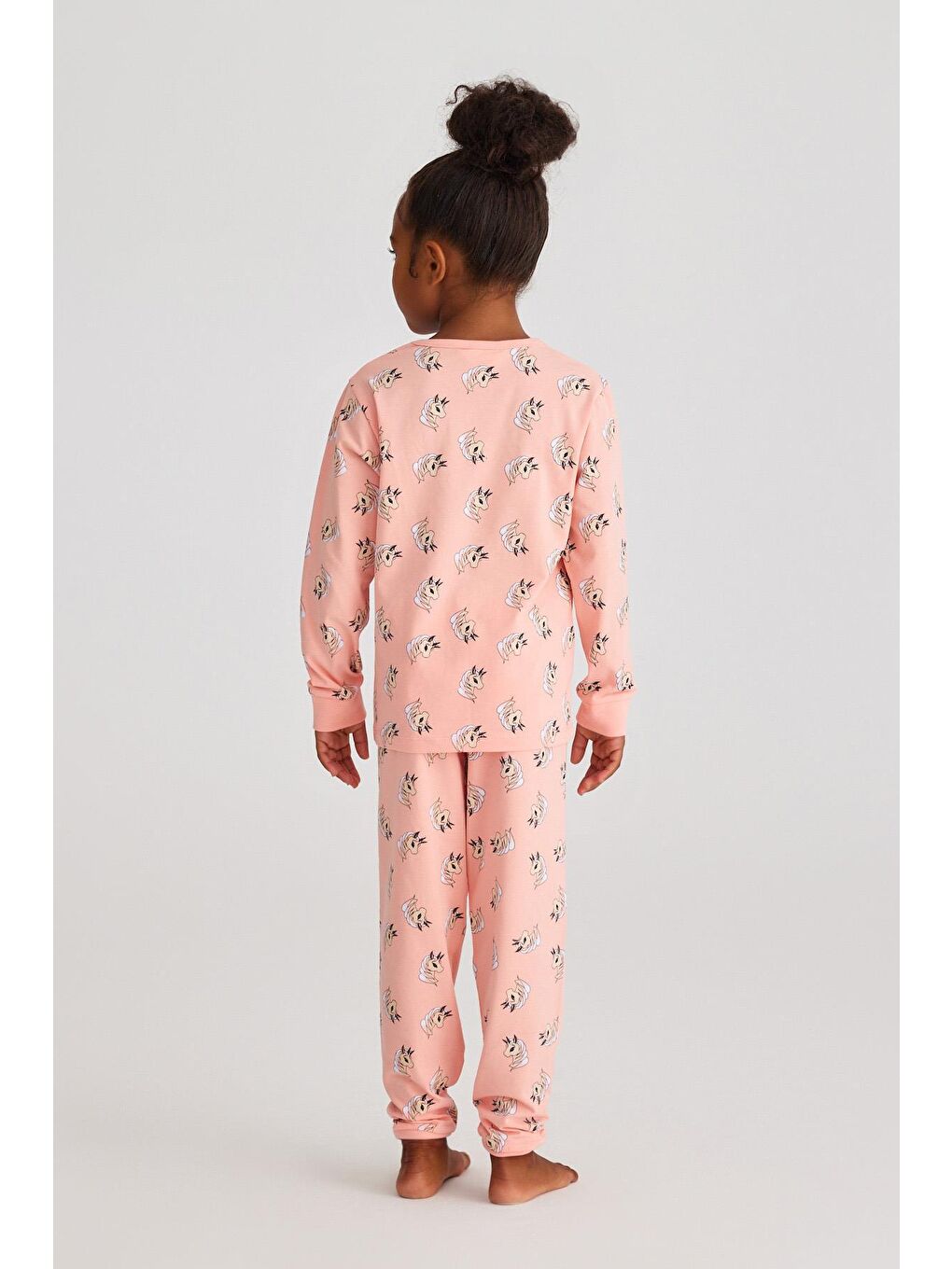 Kız Çocuk Pijama Takımı Pembe-1