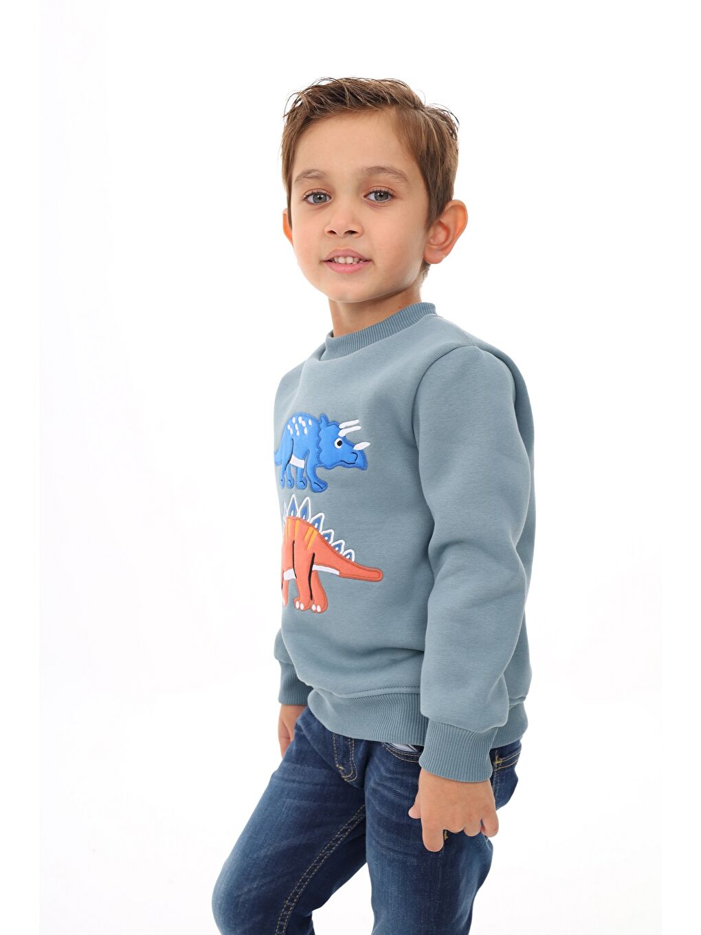 Toontoykids Mavi Erkek Çocuk Nakışlı Sweatshirt - 2