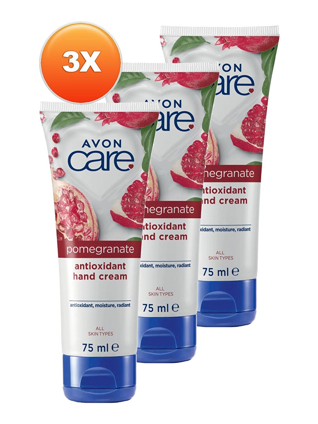 AVON Renksiz Care Nar Özü Içeren El Kremi 75 Ml. Üçlü Set - 1