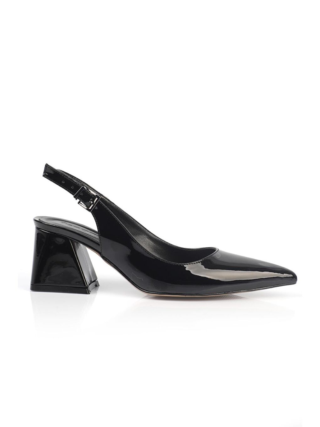 Siyah Yumuşak Pedli Taban Kadın Topuklu ayakkabı-1