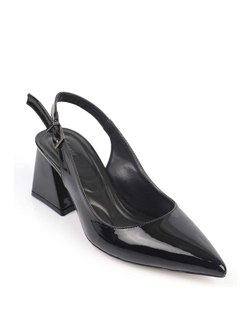 Siyah Yumuşak Pedli Taban Kadın Topuklu ayakkabı-2