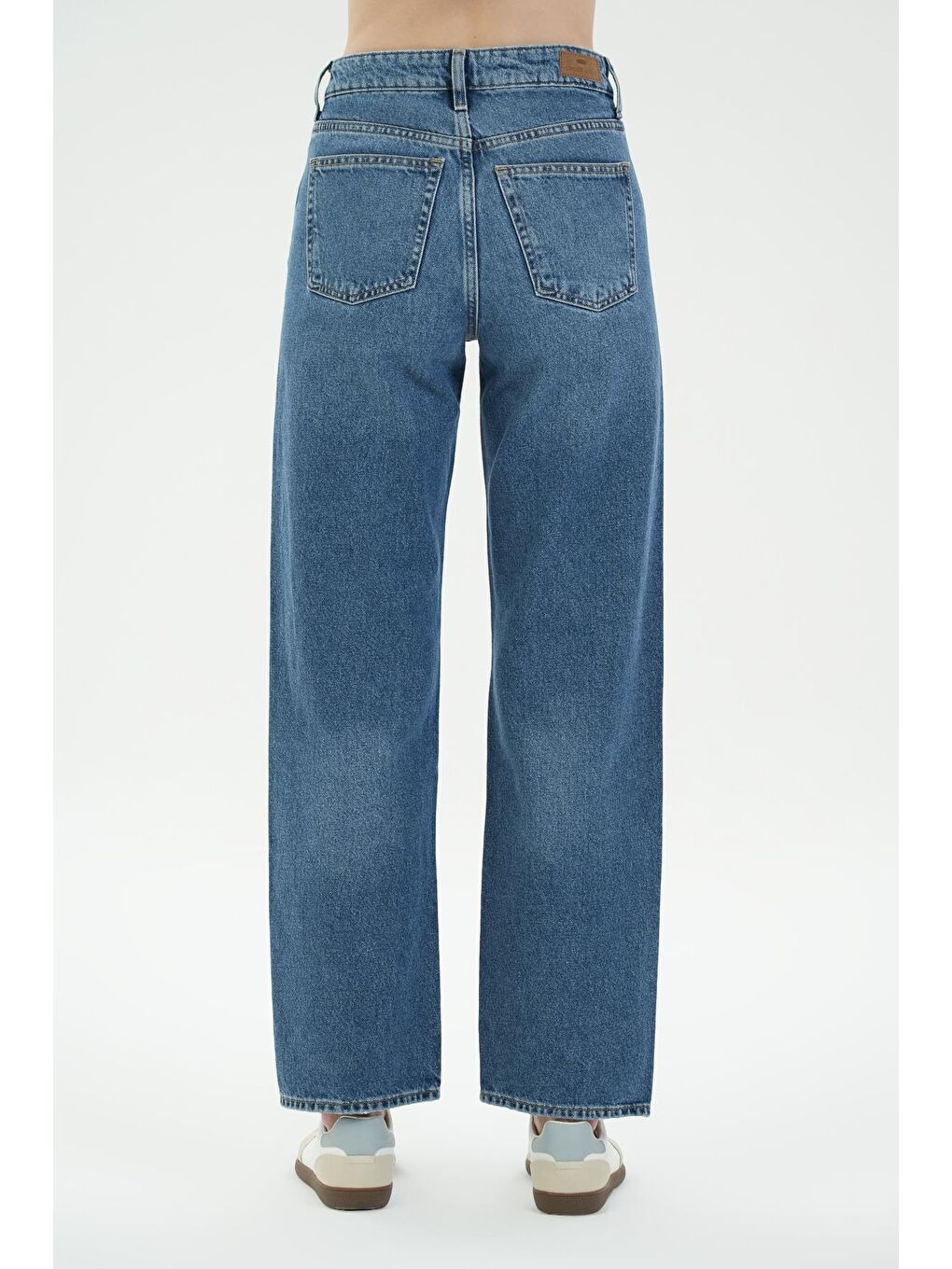 Orta Mavi Normal Bel Slim Patı Fermuarlı Jean Pantolon C 4934-007-3