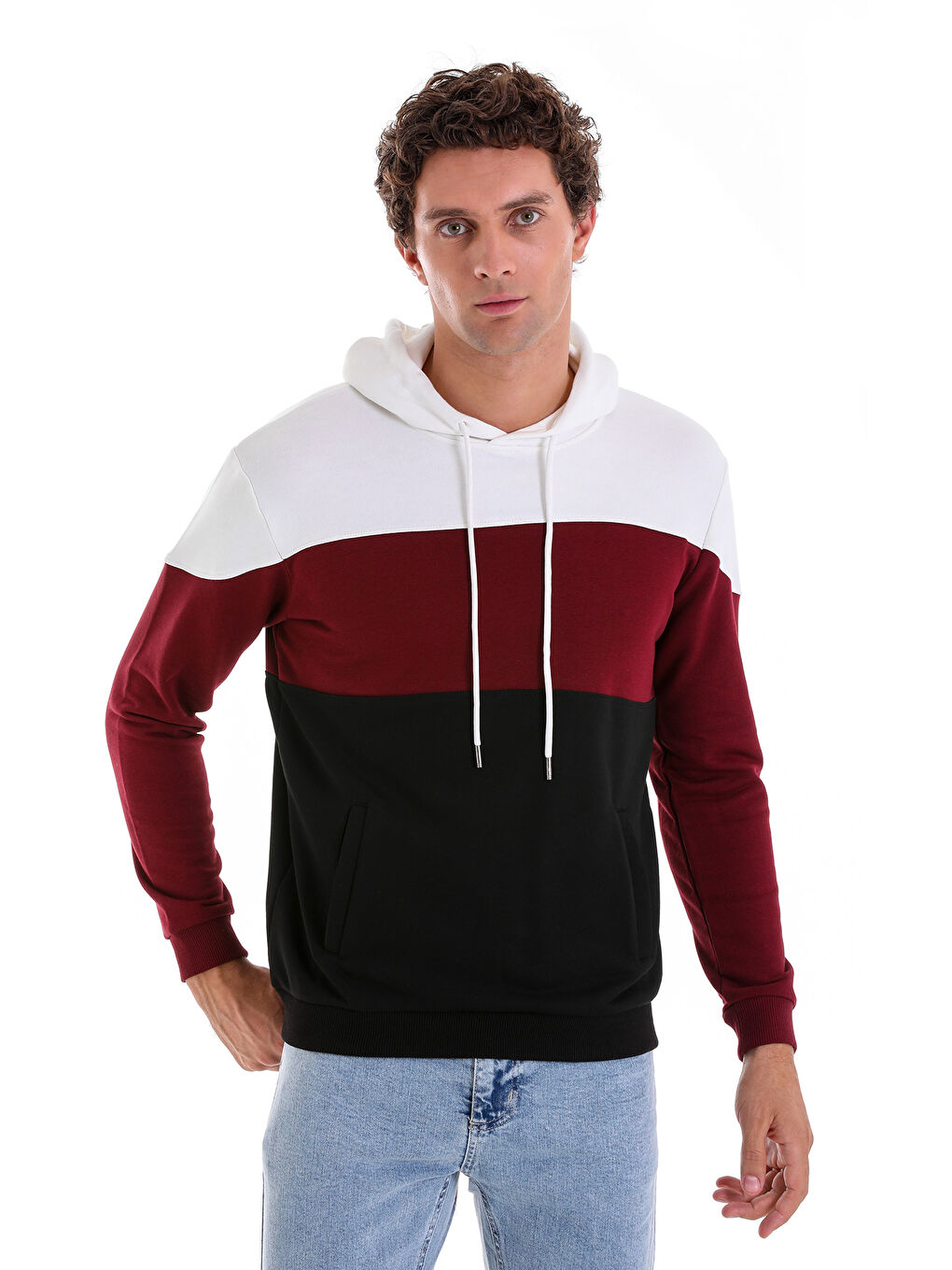 Hatemoğlu Siyah Regular Fit Düz Pamuklu Kapüşonlu Kanguru Cepli Sweatshirt