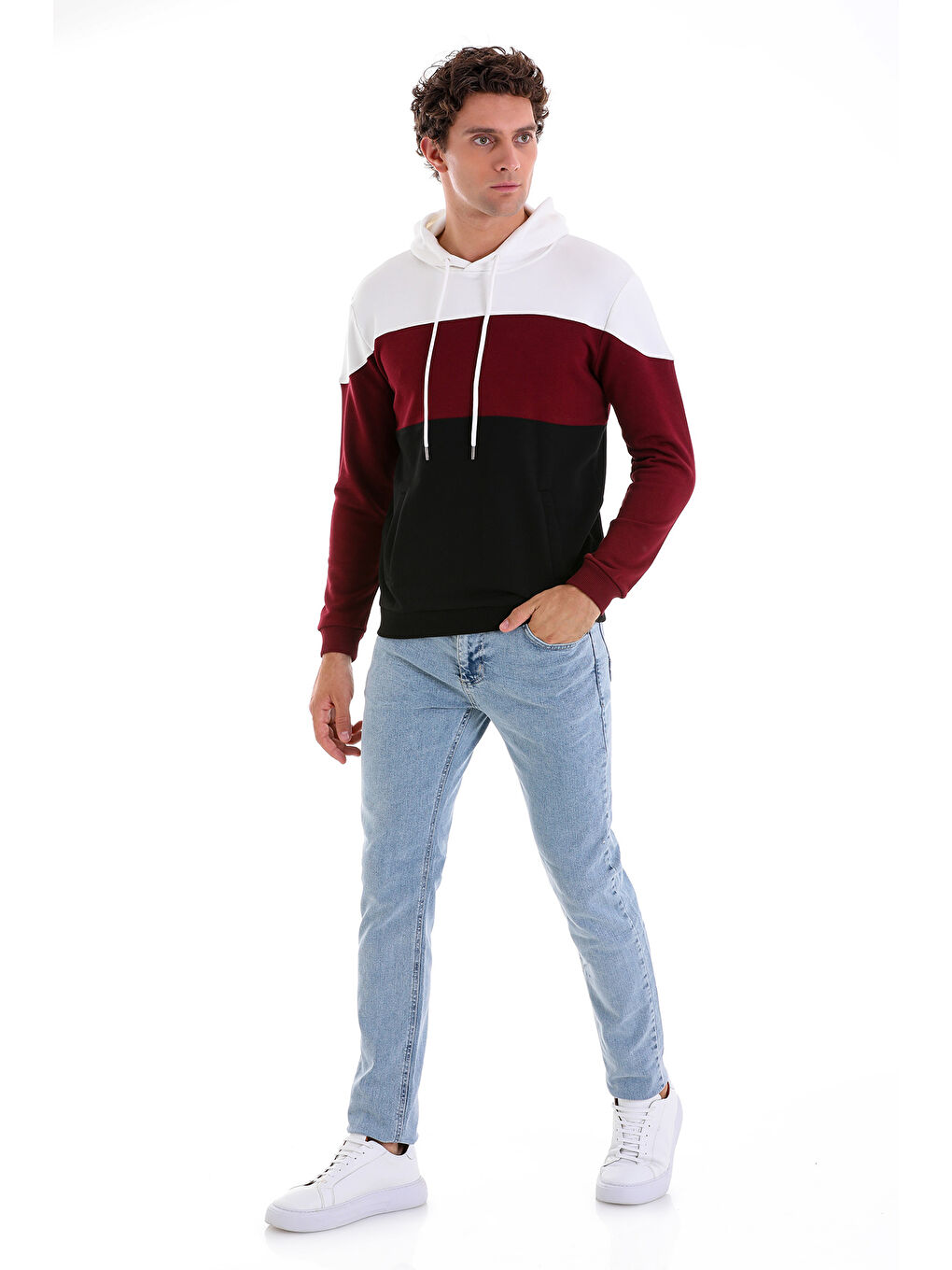 Hatemoğlu Siyah Regular Fit Düz Pamuklu Kapüşonlu Kanguru Cepli Sweatshirt - 3