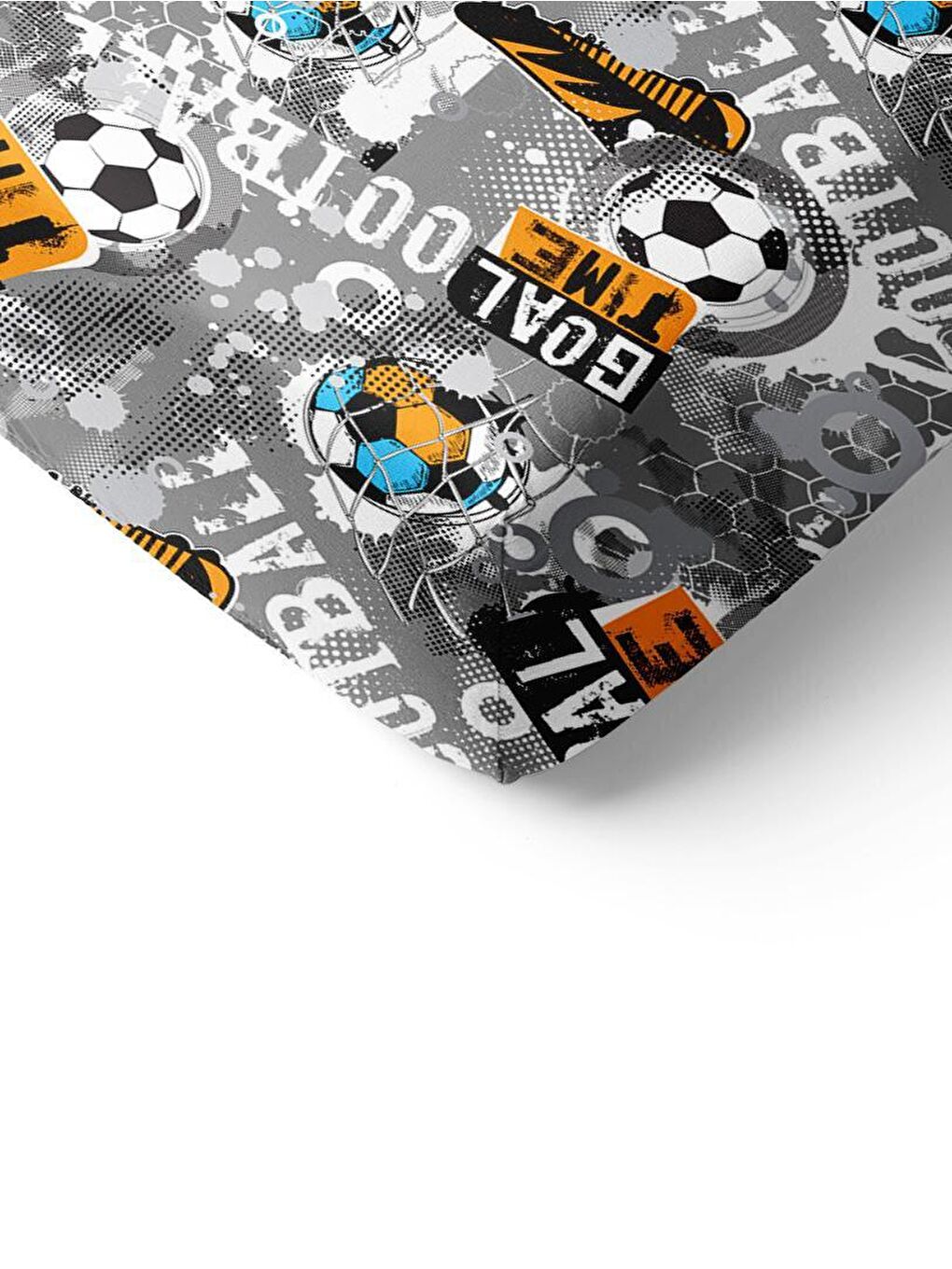 Karışık Futbol Desenli Baskılı Tek Kişilik Lastikli Çarşaf Seti-1
