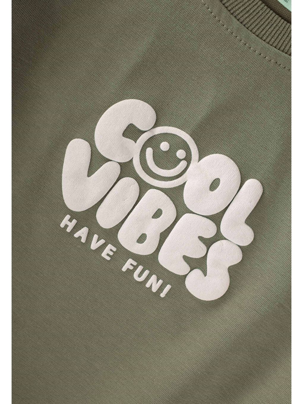 Cool Vibes Baskılı Takım 2-7 Yaş Yeşil-2