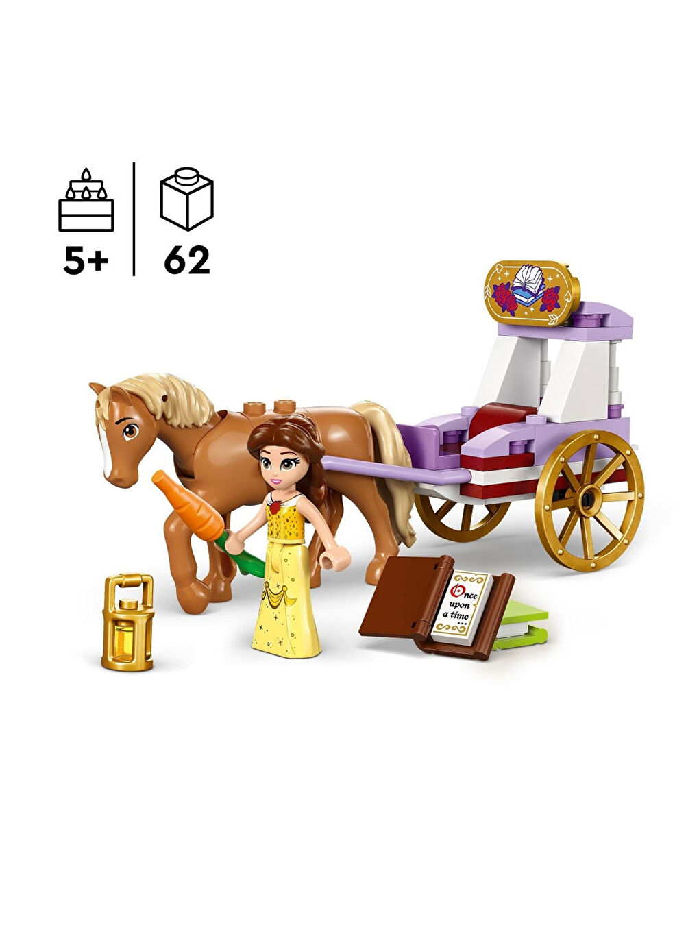 Lego Renksiz Disney Princess Belle'İn Hikaye Zamanı At Arabası 43233 - 2