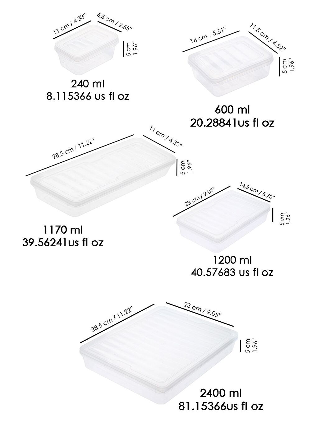 Renksiz 21 Parça Şeffaf Kapaklı Seti Organizer Düzenleyici Gıda Erzak Kabı-3
