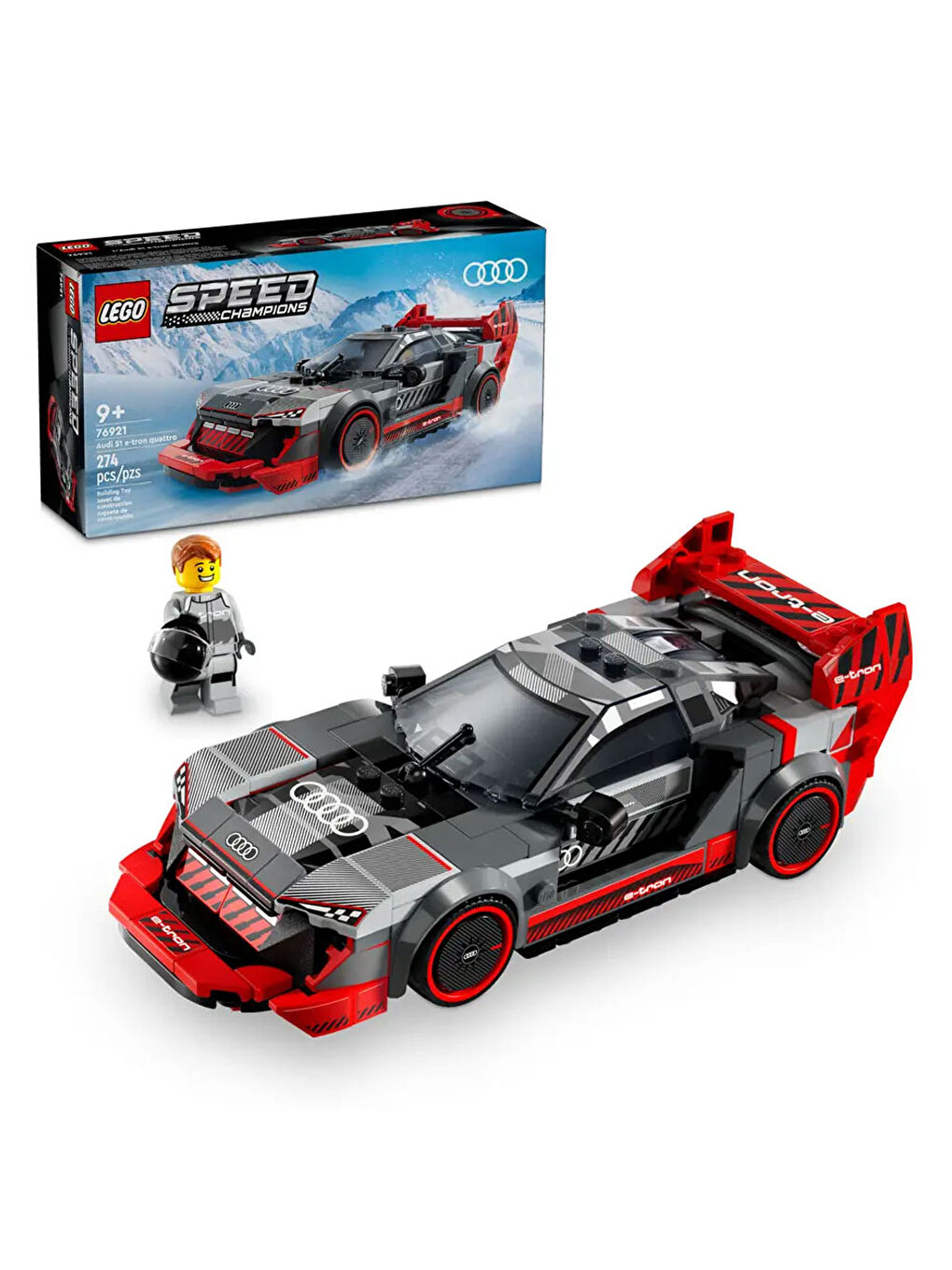 Lego Renksiz Speed Champions Audi S1 etron quattro Yarış Arabası 76921