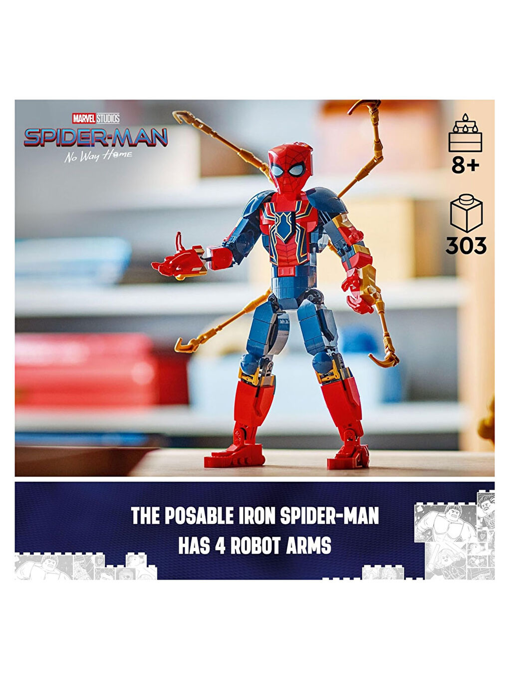 Lego Super Heroes Marvel Iron Örümcek Adam Yapım Figürü 76298 - 4