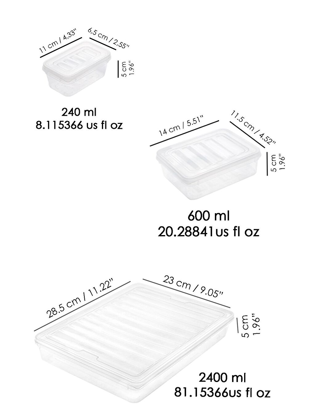 Renksiz 13 Parça Şeffaf Kapaklı Seti Organizer Düzenleyici Gıda Erzak Kabı-3