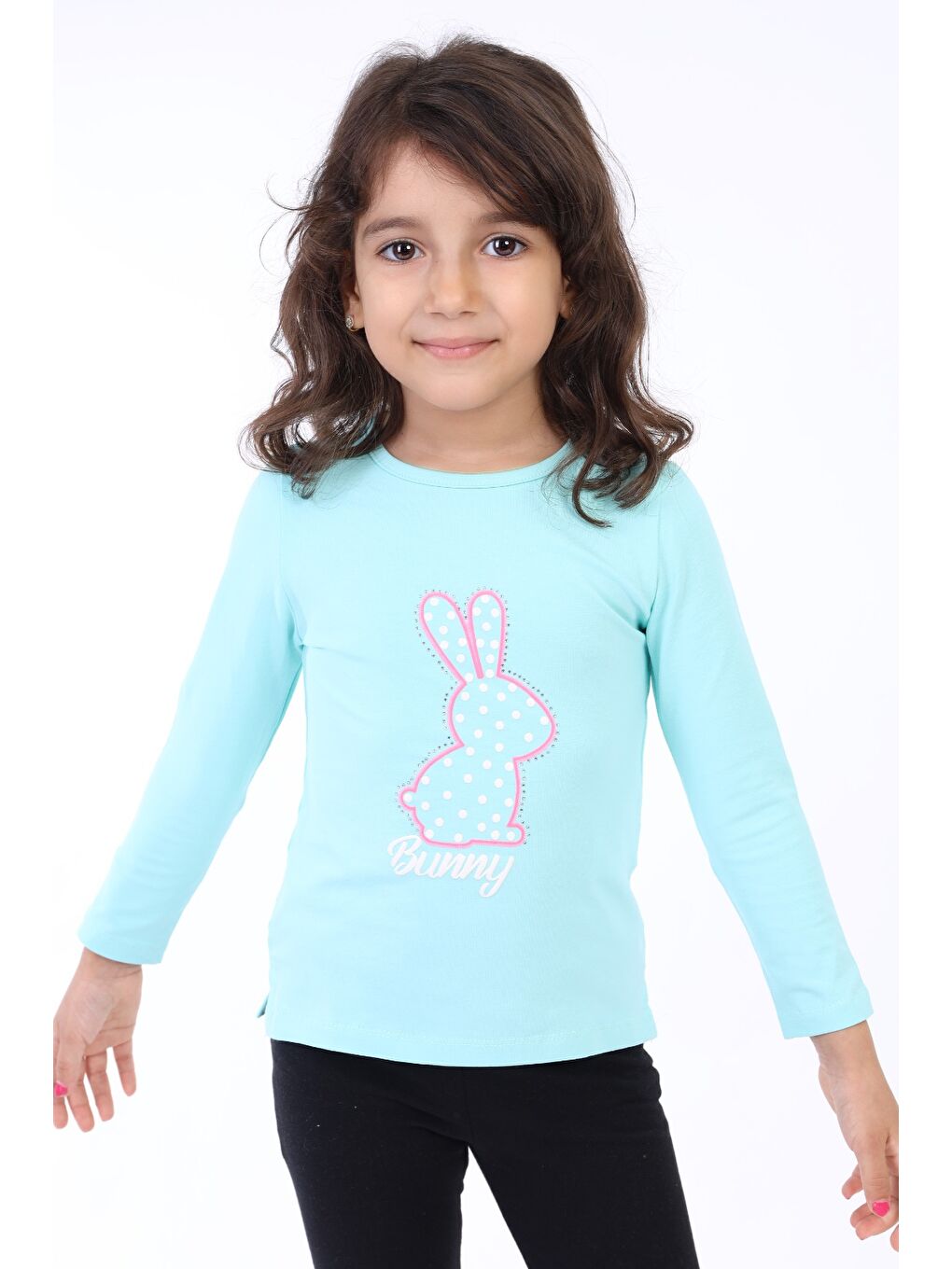 Yeşil Kız Çocuk Baskılı Tişört